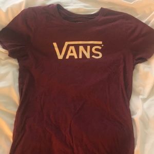 Vans maroon fitted Tee